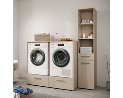 Meubella - Wasmachine kast Rowley 2 - Beige