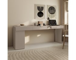 Meubella - Whenua 2 - Bureau links - Beige - 211x55x79 cm