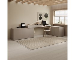 Meubella - Whenua 4 - Bureau links - Beige - 338x141x79 cm
