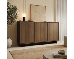Meubella - Yarrow - Dressoir - Walnootpatroon - 147x39x82 cm