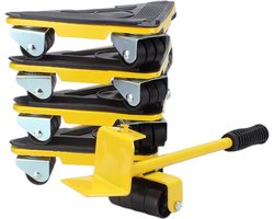 Meubellifter - Geel - 5-delige Set - Eenvoudig Verplaatsen van Meubels - Meubellift - Meubelverplaatser