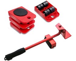 Meubellifter Heavy Duty - Meubels Move Roller - 4 Rollen - Tot 150 kg - Antislip - Ergonomische Handgreep - Meubelroller