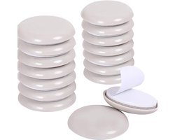Meubelonderzetters - 16 Stuks - Zelfklevend - Anti-slip - Bescherm Cups - Vloerbescherming - Meubelverhoging - Geschikt voor bedden, tafels, stoelen en banken - 5cm - Beige