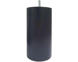 Meubelpoot bruin rond Ø 9 cm en hoogte 16 cm van massief hout (M8) - Set van 4 stuks