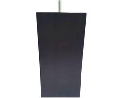 Meubelpoot bruin taps 9 bij 9 cm en hoogte 16 cm van massief hout (M8) - Set van 4 stuks