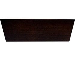 Meubelpoot bruin vierkant 16 bij 4,5 cm en hoogte 5 cm van massief hout - Set van 4 stuks
