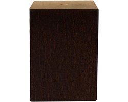 Meubelpoot bruin vierkant 5 bij 5 cm en hoogte 7 cm van massief hout - Set van 4 stuks