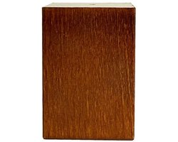 Meubelpoot bruin vierkant 5 bij 5 cm en hoogte 7 cm van massief hout - Set van 4 stuks