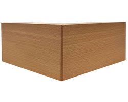 Meubelpoot hoek 16 bij 16 cm en hoogte 7 cm van massief hout - Set van 4 stuks
