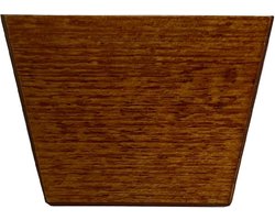 Meubelpoot kersen vierkant 7 bij 4,5 cm en hoogte 5 cm van massief hout - Set van 4 stuks