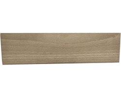 Meubelpoot rechthoek 23 bij 4,5 cm en hoogte 6 cm van massief hout - Set van 4 stuks