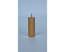 Meubelpoot rond Ø 5 cm en hoogte 15 cm van massief hout (M8) - meubelpoten - bedpoten - kastpoten