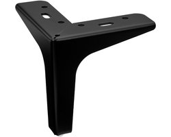 Meubelpoot VICTOR Hoogte 130 mm zwart mat Onderstelpoot Meubelpoot Kastvoet Sofa-poot van SOTECH