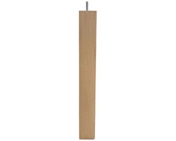 Meubelpoot vierkant 5 bij 5 cm en hoogte 36 cm van massief hout (M8) - Set van 4 stuks