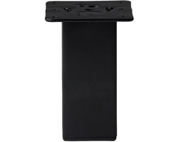 Meubelpoot - Vierkant - Zwart - 13 cm