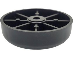 Meubelpoot zwart rond Ø 5 cm en hoogte 1,5 cm van kunststof - Set van 4 stuks