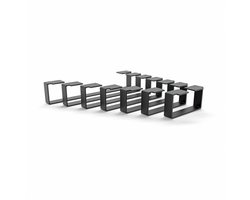 Meubelpoten 10 cm Hoog – Set van 2 Zwart voor Kasten, Banken, Bedden en Dressoirs