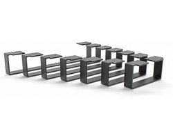 Meubelpoten 10 cm Hoog – Set van 2 Zwart voor Kasten, Banken, Bedden en Dressoirs