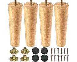 Meubelpoten - 4-delige set - 20 cm - Geschikt voor meubels - kasten - kastpoten met montageplaat