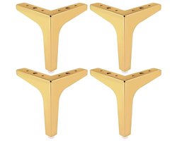 Meubelpoten 4-Pack - Goud Kleur - IJzeren DIY Meubelpoot - 13 cm Hoog - Universeel voor Bank en Kast - Met Montagemateriaal