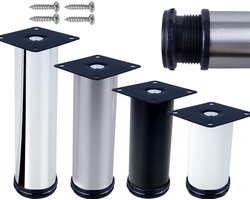 Meubelpoten - Bankpoten Kastpoten - Meubels Verfraaien - Massieve Uitvoering - 15 cm Hoog - Roestvrij Staal