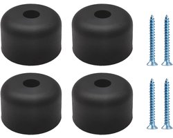 Meubelpoten - Bankvoeten - Ronde Poten Ø 50 x H 30 mm - 4 Stuks - Voor Sofa Kast en Tafel - Zwart