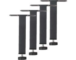 Meubelpoten Bed - Bedpoten Steunpoten - Meubels Verhogen - In Hoogte Verstelbaar - 18 cm - Grijs