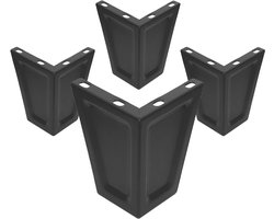 Meubelpoten - Kastpoten - Meubels Verhoging - Robuuste Staalconstructie - 100 millimeter - Antraciet