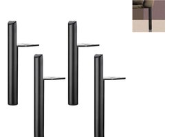 Meubelpoten -Metalen meubelpoten - Meubeltafelpoten - Kastpoten - Rechthoekige meubelpoten - Meubelpoot - Bankpoten voor Tafels, Banken, Tv-Kasten, Stoelen e-4stuks