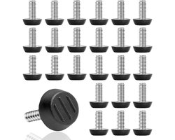 Meubelpoten Schroef - Nivelleerders - Stabiliseren Meubels - Antislip Basis - 1/4"-20 UNC - Zwart