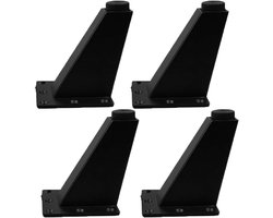 Meubelpoten Set - Bankpoten Verstelbaar - Meubels Verhogen - Aluminium Legering - 4 Stuks - Zwart
