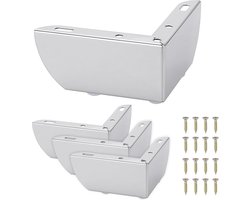 Meubelpoten Set van 4 - Stalen Driehoekige Poten voor Tafel en Stoelen - Eenvoudige Montage, Zwart