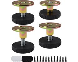 Meubelpoten-verstelbaar - Koolstofstaal - Verstelbare poten - Zelfklevend - Stoelen - Tafel - Kast - Bank - 4 stuks meubelpoten - 27-40 mm hoogte verstellen - Geschroefd - Meubelpoten