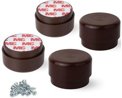 Meubelpoten Verstelbaar - Poten voor Meubels - Meubelverhoging - Zelfklevend - 55mm x 23-35mm - Bruin