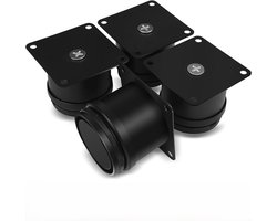 Meubelpoten, verstelbaar, zwart, set van 4 poten voor meubels, 50 mm in hoogte verstelbaar, kastpoten, in hoogte verstelbare poten, metaal