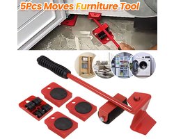 Meubelroller - Meubeltransporter - Transporthulp - Draagvermogen 150kg - Transportroller - Meubelhondje - Meubelverplaatser met in hoogte verstelbare hefboom en 4 wielen