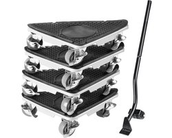 Meubelroller Set 4x Meubeltransporter Trolley Transporthulp - 5 Delig Meubelverplaatser - Meubel roller - Meubelglijders - Meubel Roller - Meubelhondje