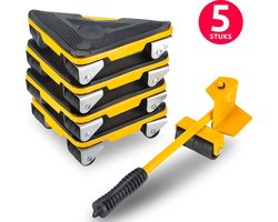 Meubelroller Set Premium - 4x Meubeltransporter Trolley Transporthulp - 5 Delige Meubelverplaatser - Meubelglijders - Meubelhondje - Meubel Roller