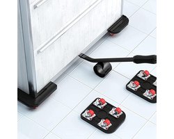 Meubelroller, transportroller, met 4 hoogte-kussens, schuifsysteem, 400 kg draagkracht, antislip coating, voor gemakkelijk verplaatsen van meubels