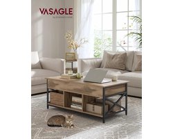 Meubels woonkamer - Koffietafel met Opklapbare Blad - Woonkamertafel - Opbergladen