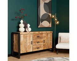 Meubels4nu - Dressoir Boaz - 160cm - Mangohout - 160x80 - Snelle levering