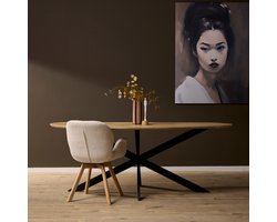 Meubels4nu - Eettafel Eiken Cloud - 180cm - Kiezelvorm - Organische vorm - Eikenhout - Eetkamertafel - Snelle levering