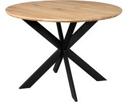 Meubels4nu - Eiken Eettafel Ferris - 110cm - Rond - Ronde eettafel - Eikenhout - Eetkamertafel - Snelle levering