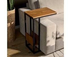 Meubels4nu - Laptoptafel - Slider - Banktafeltje - Bijzettafel - Extra hoog 72cm - Mangohout - Duurzaam - Snelle levering