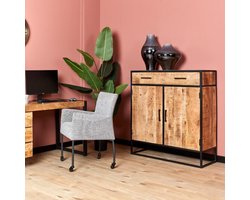 Meubels4nu - Mangohouten wandkast - Kabinet - Dressoir - Kabinet Boaz - 100x115cm - Snelle levering