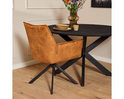 Meubels4nu - Set Eetkamerstoelen Dani - 2 stuks - Velvet Gold - Memory seat - 180 graden draaibaar - Set van 2 - Velvet stof - Snelle levering