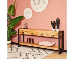 Meubels4nu - Wandkast Porto - 180cm - Mangohout - Sidetable - Wandmeubel - Dressoir - Snelle levering