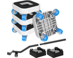 Meubelschuivers met wielen - Meubelverhuizers verplaatsers - Zware meubels verplaatsen - 360 graden draaibare wielen - Tot 720 lbs - Wit