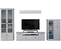 Meubelset 4-delig - Woonkamermeubel - Wit - 331 x 196 x 41 cm