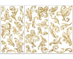 Meubelstickers - Transfers - Meubels Decoreren - Damast Patroon - 15x30cm - Vintage Bloem